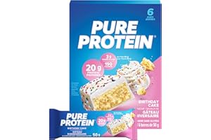 Pure Protein Bars - Nutritious, Gluten Free bar, made with Whey protein blend - low sugar, protein snack. Deliciously satisfy