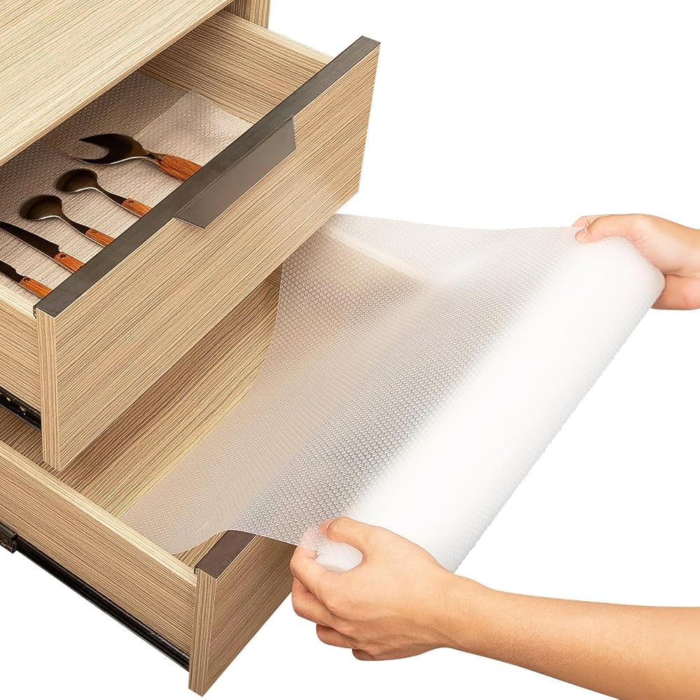 Linda's Essentials Kitchen Drawer Liner 44.5x500 cm Clear EVA Non-Slip