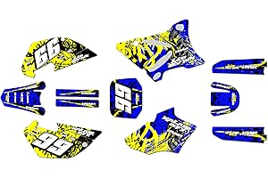Kalair GFX Graphics Kit for Yamaha YZ 85 (2002-2014) REVOLT Series Yellow 09 Mil - Dirt pit bike motorcycle stickers, dirtbik