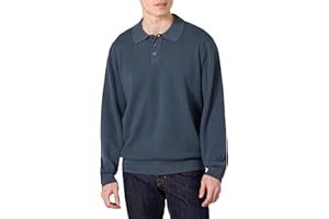 Amazon Essentials Mens Relaxed-Fit Knit Polo Sweater