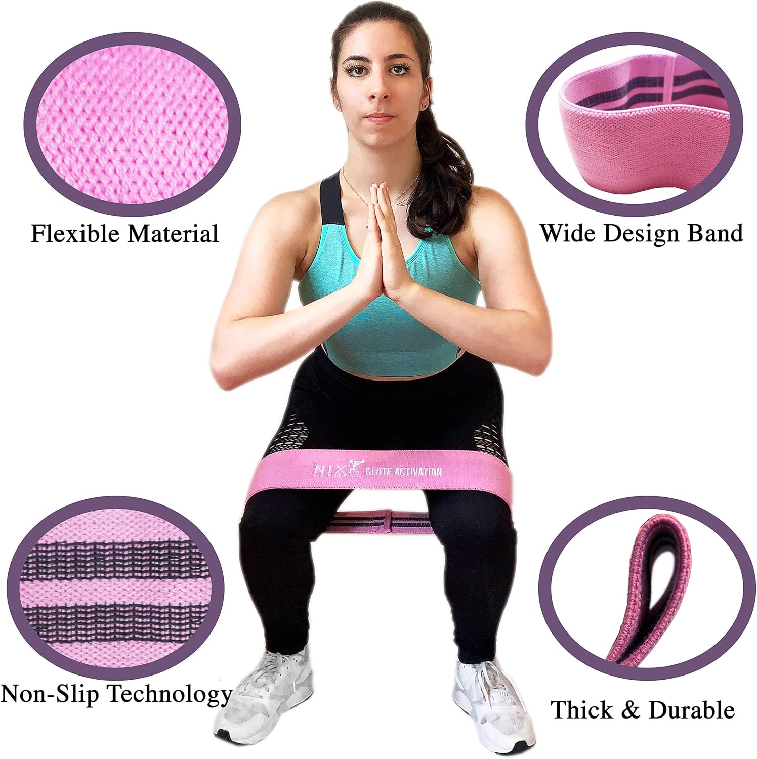 Nix Fitness Material Banda de Resistencia Círculo Conjunto de 3 ...