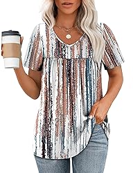 Womens T Shirts Dressy Casual Tie-Dye Fashion