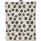 Zeleda Elegant Floral Blanket,Black Flower Modern Minimalist Flannel Throw for Men,Women,Adults as Gifts,Cozy Soft Blankets for Couch,Bed,Office,Camping,Picnic,Decorative Throws,50x60 Inch