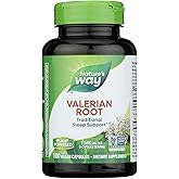 Nature's Way Valerian Root, Traditional Sleep Support*, 100 Capsules | Non-GMO Project Verified, Gluten-Free, and Vegan, Contains 1,590 mg Valerian Root per 3-Capsule Serving, 33 servings