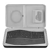 GEEKRIA Hard Shell Travel Case, Compatible with Logitech Ergo K860, Keyboard Carrying Bag (Dark Grey)