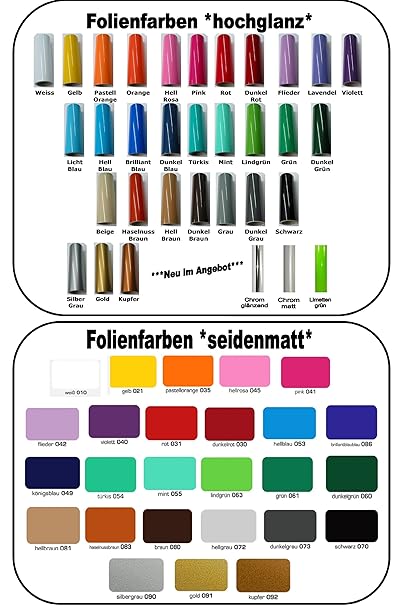 *** FOLIENZUSCHNITTE *** (Blendstreifen / Viperstreifen / Zierstreifen u.v.a.m.) Größen.- und Farbauswahl - A&D design (10cm 