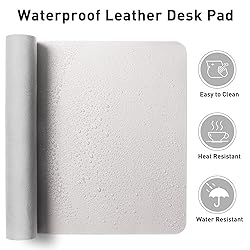Aothia Large PU Leather Desk Pad Protector