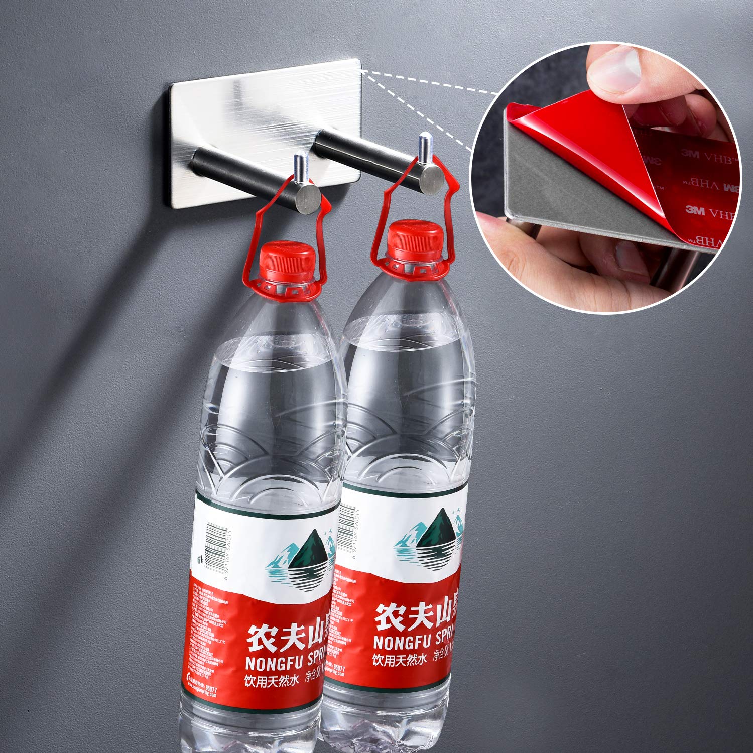 LIKAMU Hair Dryer Holder Wall Mounted with Self Adhesive, 304 Stainless Steel Hair Care & Styling Tool Storage Organizer Compatible with Dyson Hair Dryer