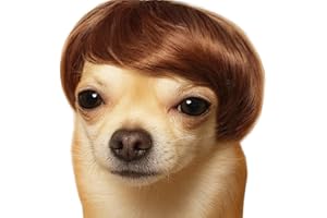 Dog Wig Pet Costumes, Dog Costume Synthetic Accessories Dog Headwear for Halloween Christmas Eve Festival Party (A)
