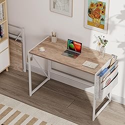 SOROGRA Folding Desk with Storage Pocket for Small