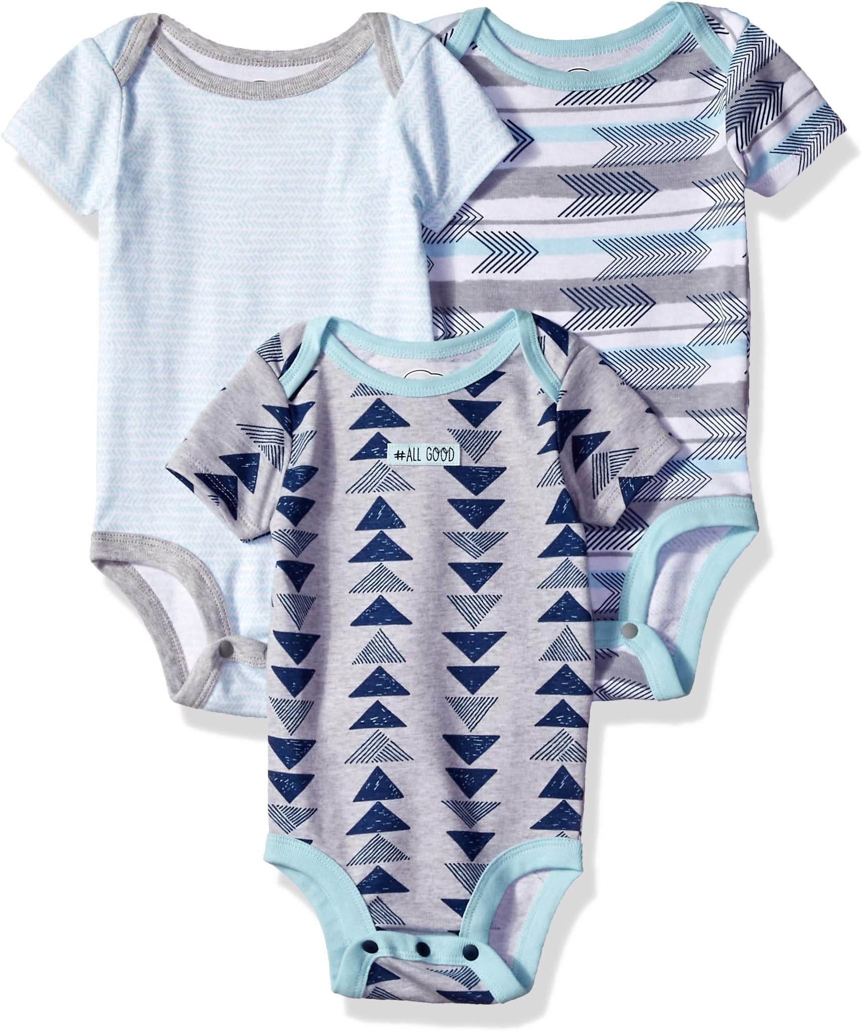 Baby Organic 3 Pack Shortsleeve Bodysuits