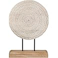 Eximious India Housewarming Gifts Farmhouse Table Sculpture Home Decor Statue Mandala Carved for Modern Home 10" x 14", Living Room, Fireplace Mantel Shelf, Table and Entryway Decor Stand (Design 1)