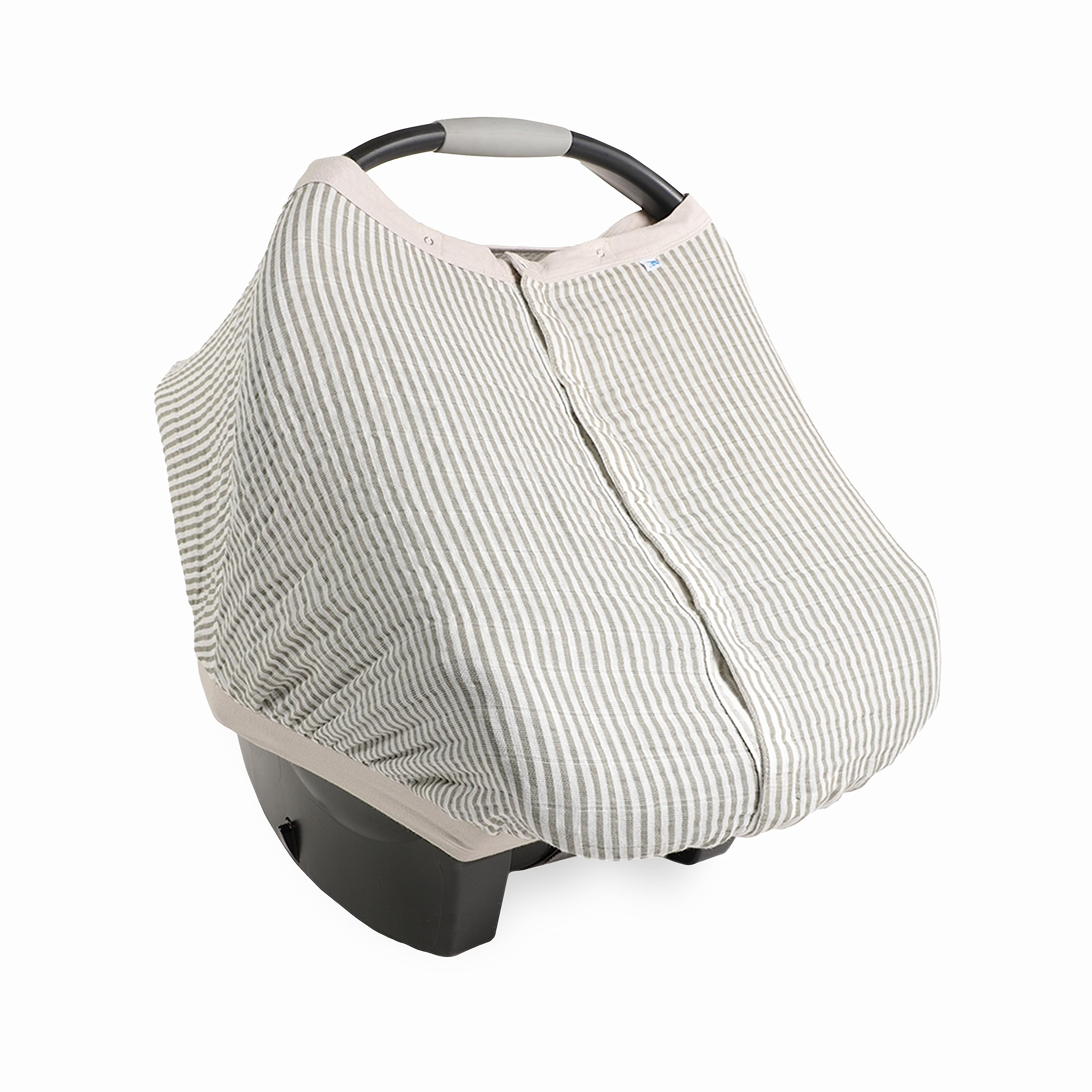 Photo 1 of Little Unicorn Breathable Car Seat Canopy | Magnetic Closure Cover & Universal Fit | Protection & Privacy for Baby (Grey Stripe)
