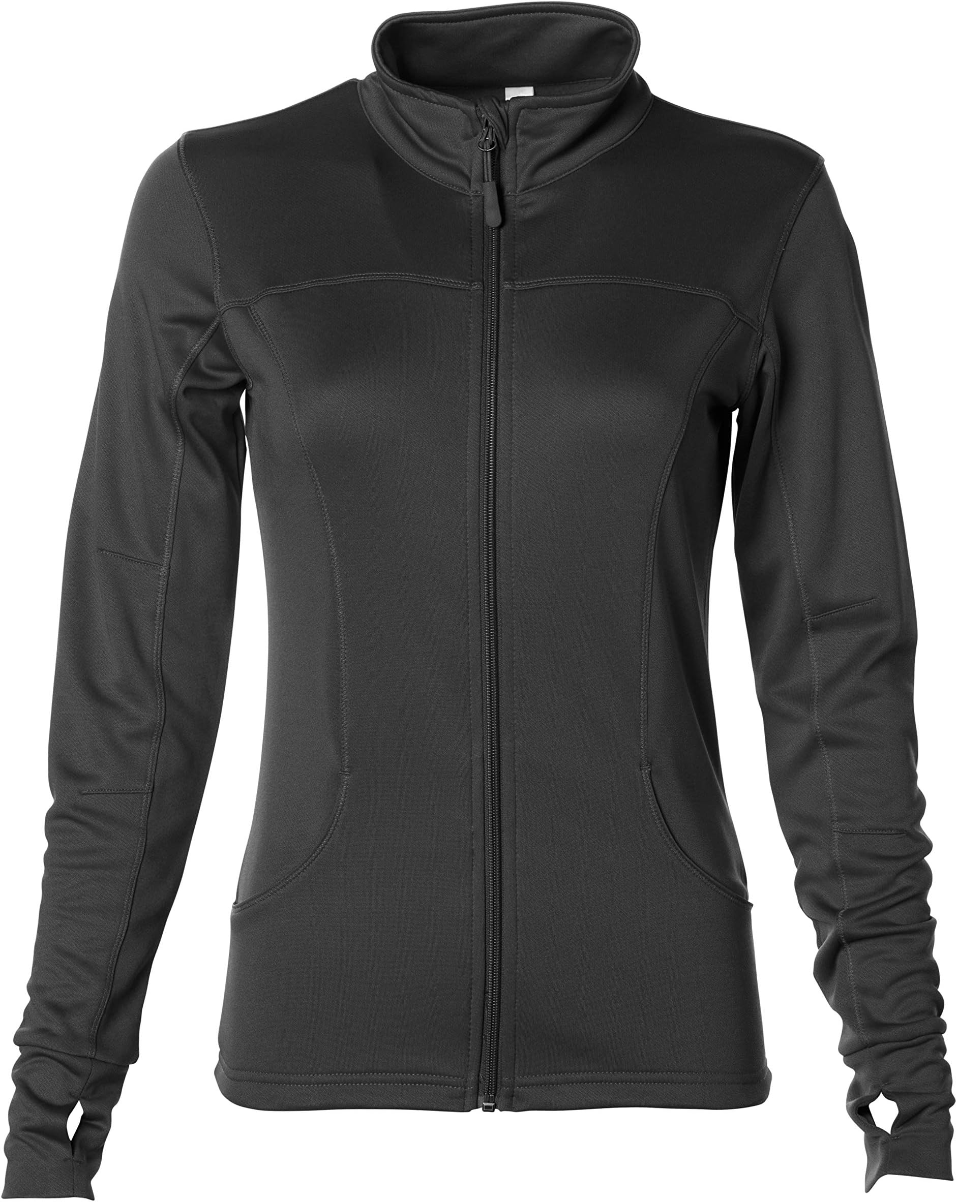 Global Blank Women’s Slim Fit Lightweight Full Zip Up Yoga Workout Jacket