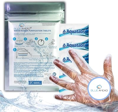 BLUE AHEAD Chlorine Puritabs 10x167mg Water Rower Tank Tablet