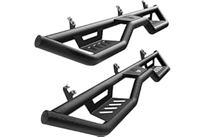 Tyger Auto Tyger Kobra Running Boards Compatible with 2024-2026 Toyota Tacoma (Fits Hybrid) | Double Cab | TG-KB2T25002 | Textured Black Drop Step Rail