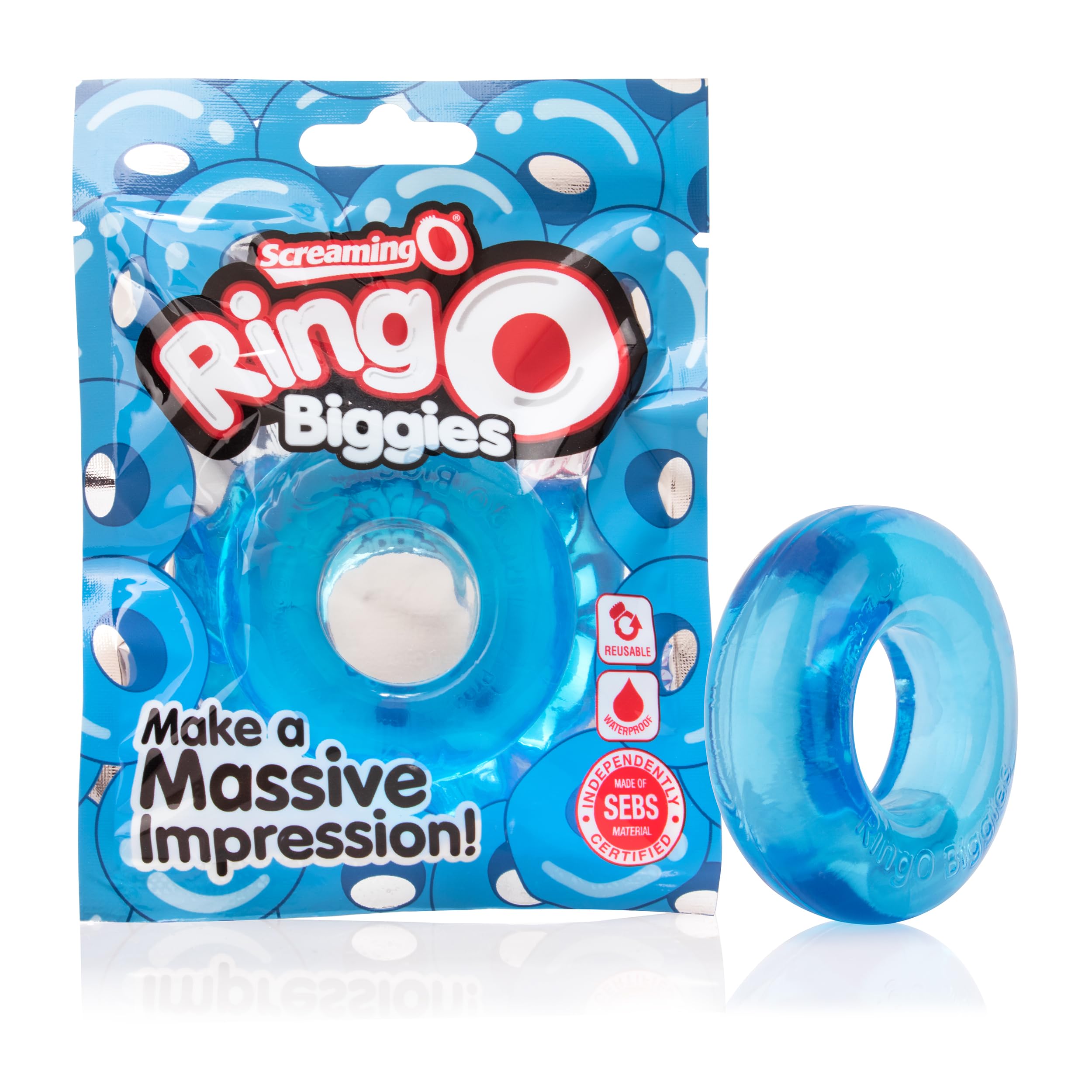 Screaming O Ringo Biggies Colossal Cock Ring, Blue