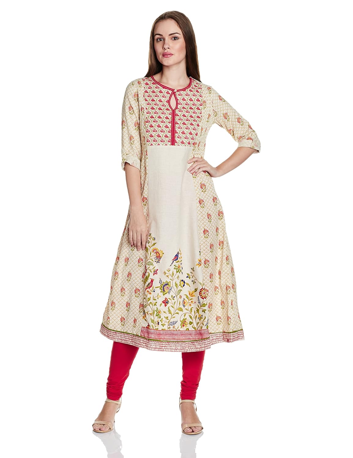 biba women's anarkali kurta