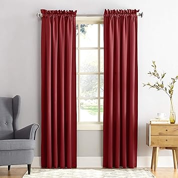 Amazon Com Sun Zero Barrow Energy Efficient Rod Pocket Curtain