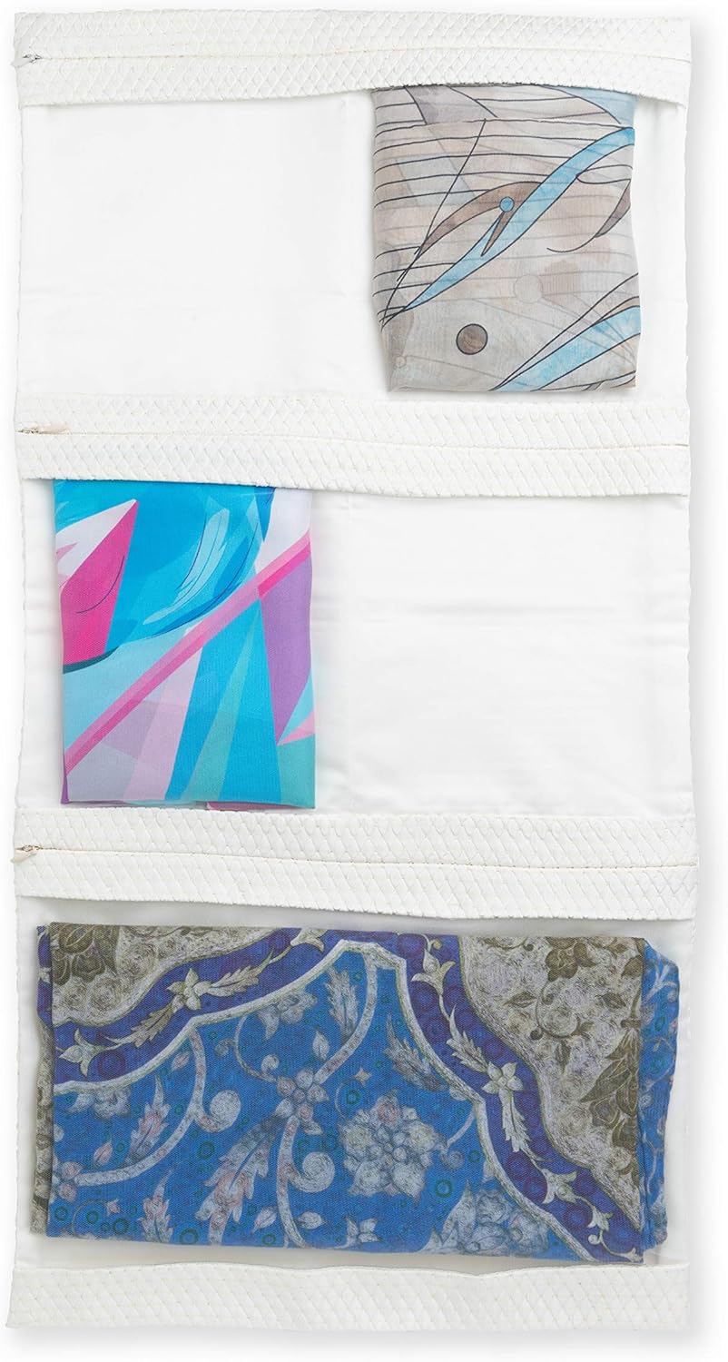 Amazon Com R Culturi Scarf Organizer For Closet Or Travel Accessory Holder And Hanger Storage Organizer For Silk Cotton Light Cashmere Or Wool Scarves Home Kitchen