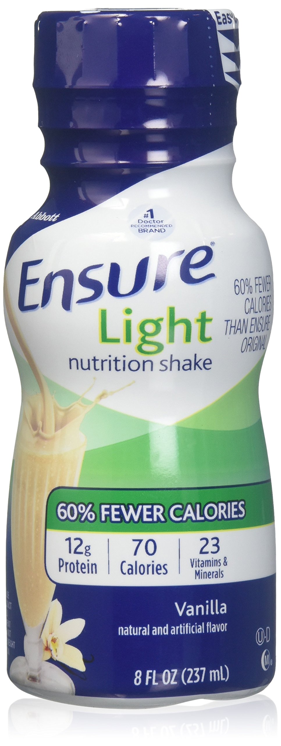 Ensure Light Nutrition Shake, 12g of highquality protein, 0g Sugar, 2g