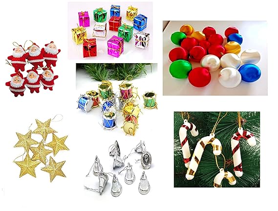 Moira 70 pcs Christmas Tree Mini Ornaments Decoration Combo