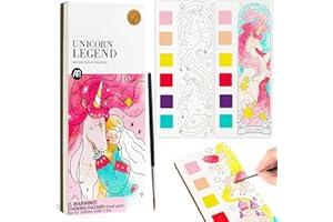 JCREN Watercolor Painting Books, Pocket Watercolor Painting Coloring Kit, Paint with Water Bookmarks Travel Activity Party Favors for Kids Toddlers Gifts for Boys and Girls