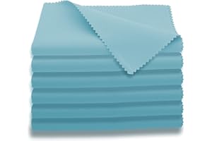 AAwipes Violin Clean Cloths Microfiber (6-Pack 12"x12" Cloths Blue) Plush Polishing Cloths for Musical Instruments Premium Cleaning Cloths for Guitar Piano Clarinet Trumpet Sax Universal (HCIS-1212-B)