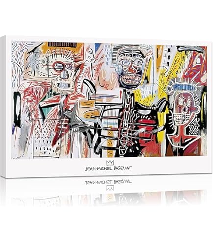 Amazon.com: shihuakou1.1 Frame Basquiat Wall Art Set of 2, Jean