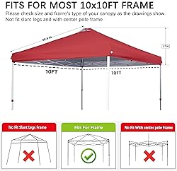 SCOCANOPY Replacement Top with Air Vent for 10x10