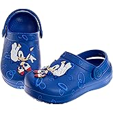 Josmo Kids Sonic Clog Sandal Waterproof Slip-On Slides for Boys Sonic The Hedgehog Closed Toe Clogs with Backstrap Sizes: 5-10 Toddler / 11-12 Little Kid