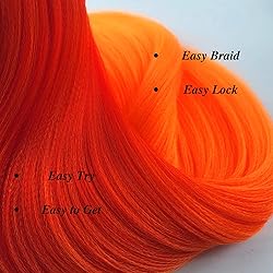 Orange Braiding Hair Pre stretched Ez Braid