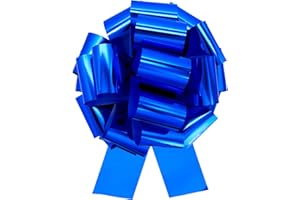 jefyghe 12 Inch Large Glossy Blue Bows,Big Bow for Present,Giant Bow Suitable for Bikes,Appliances,Big Gift Box,Table Decorat