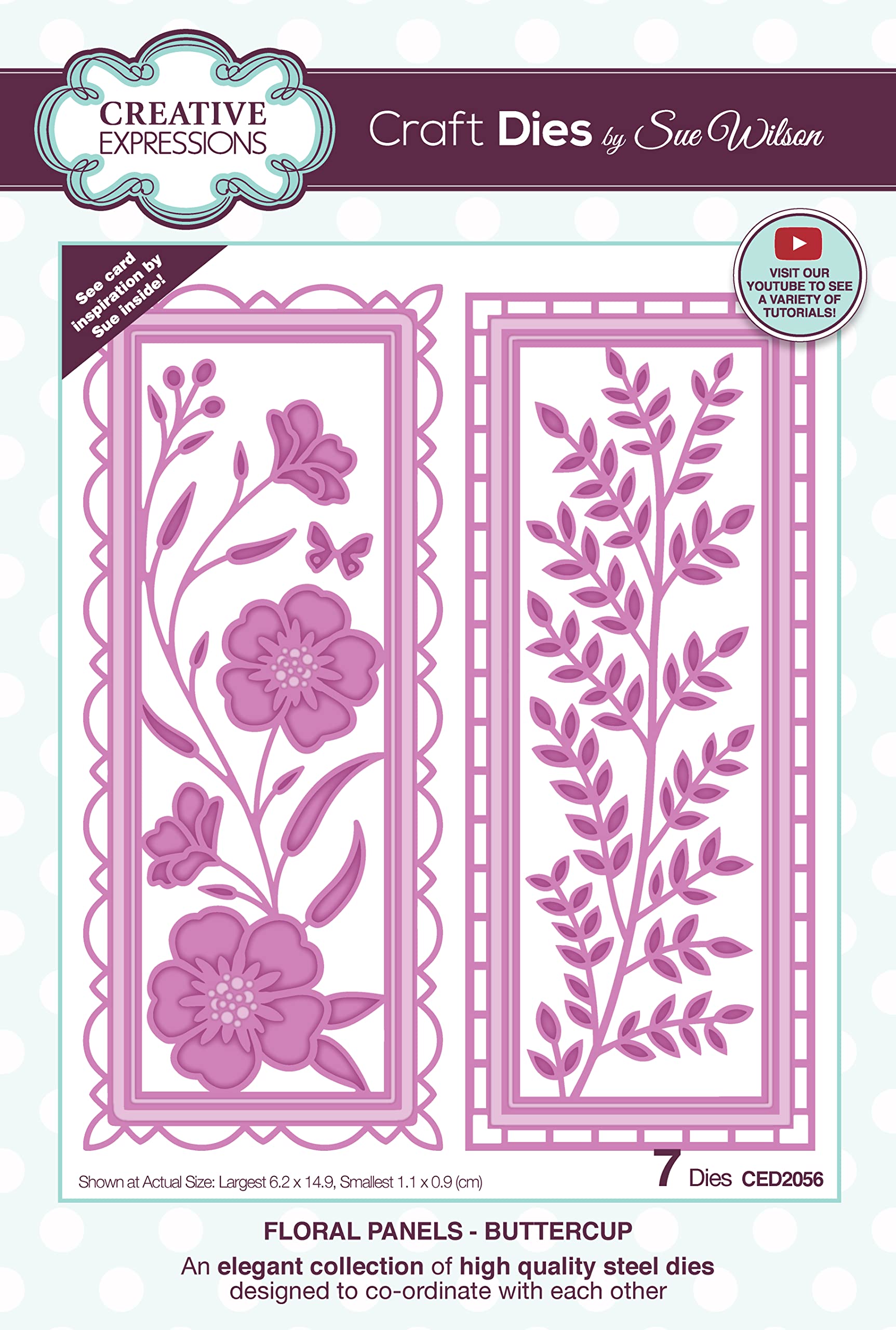 Sue Wilson - Floral Panels Collection - Buttercup - Craft Die