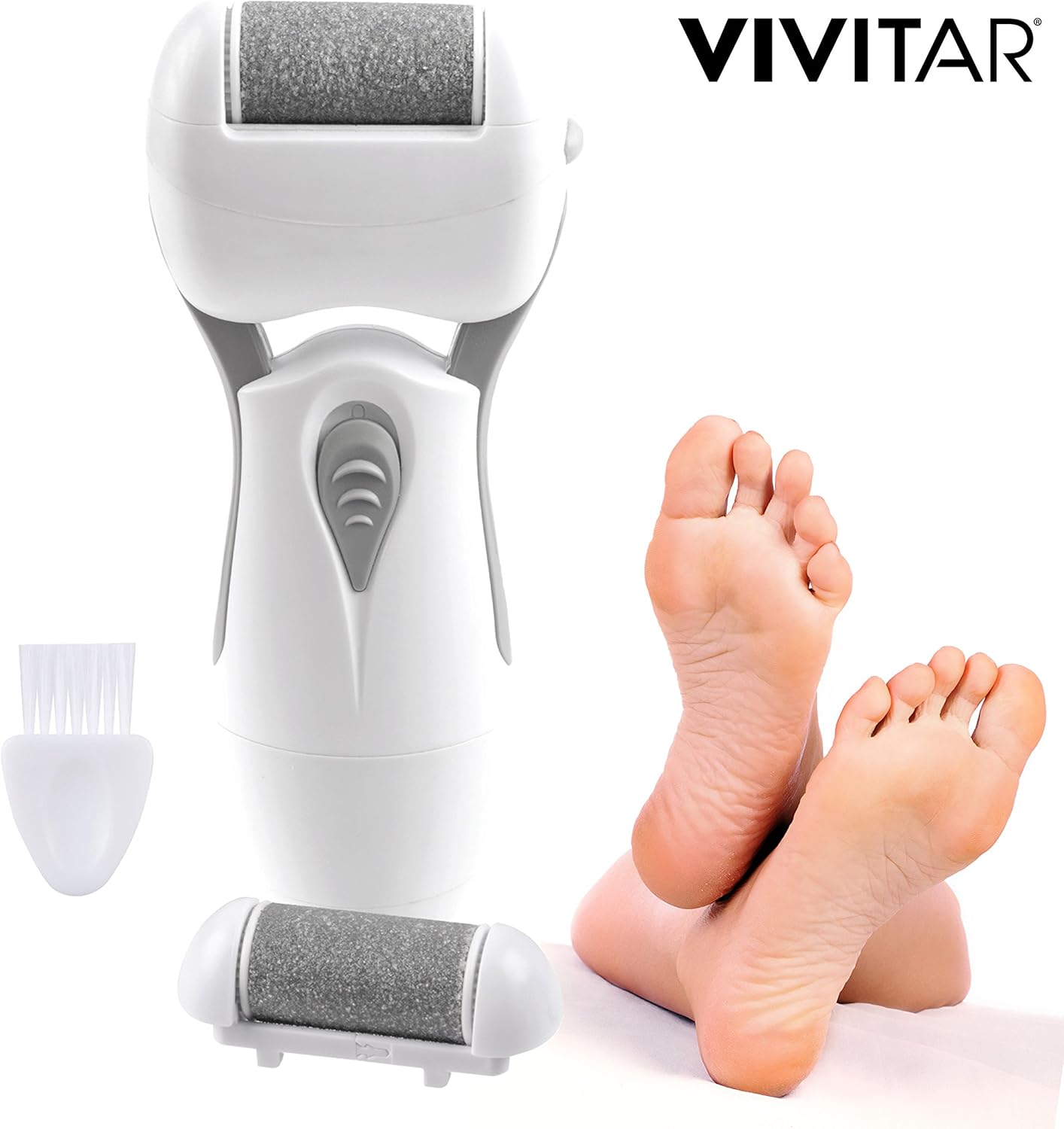 Vivitar Foot File Callus Remover Cordless Foot File 360 Rolling