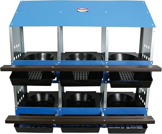 6 agujeros Roll Out Ponedoras de huevos de aves de corral Caja Nido: Amazon.es: Jardín