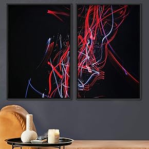 signwin 2 Piece Framed Canvas Wall Art Abstract...