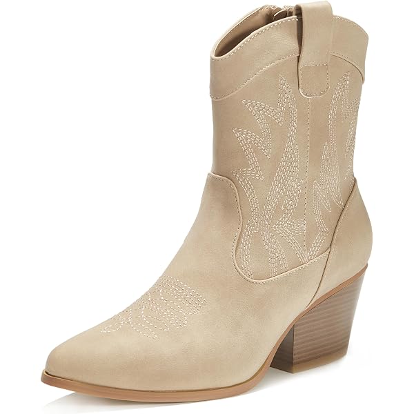 CUSHIONAIRE Stivaletto Western Rodeo Da Donna – Pelle Vegana, Memory Foam, Tacco 2 Pollici, Nero (EU 39) - 3