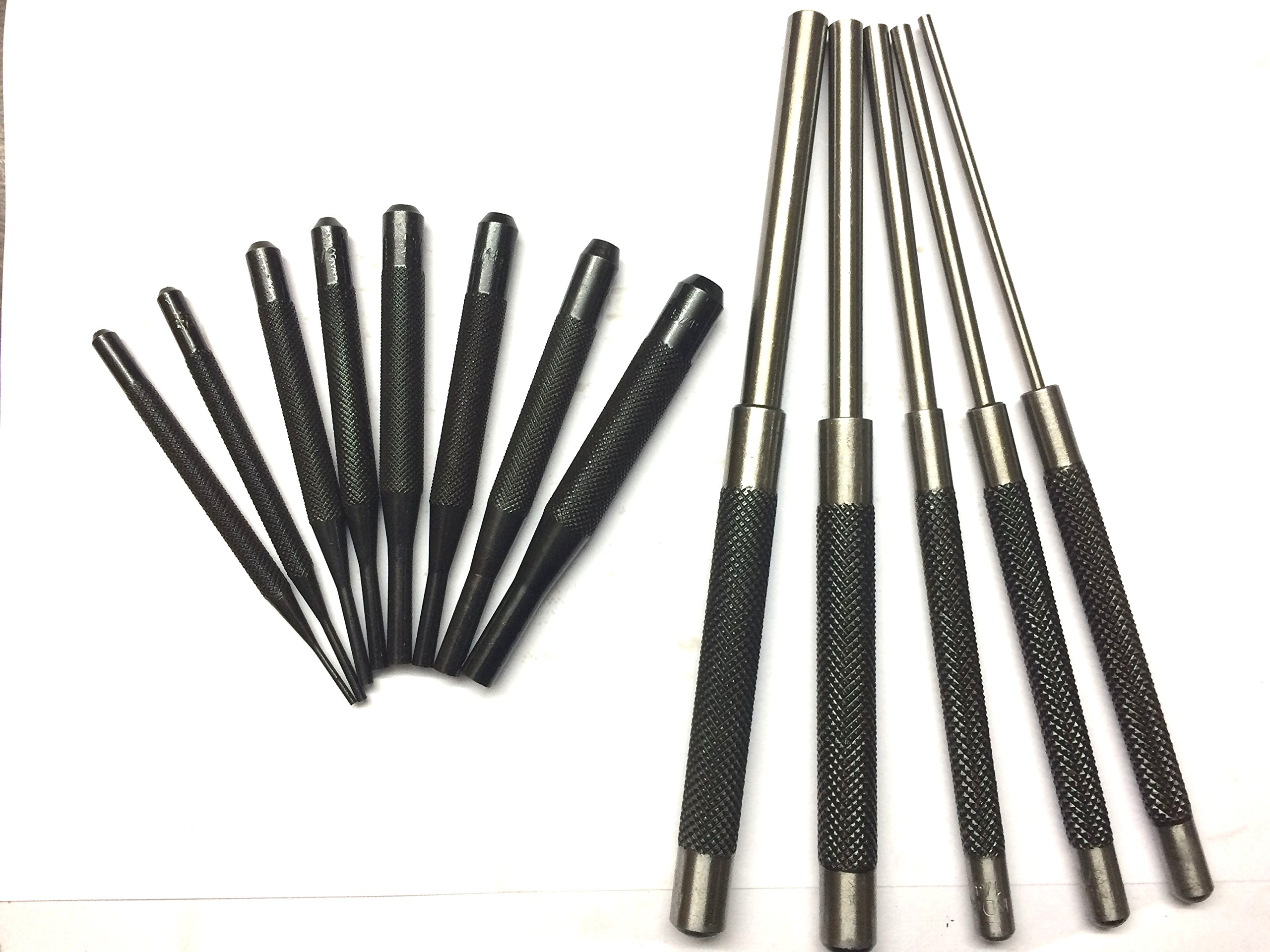 Set of 5 Pcs Long & 8 Pcs Short Drive Pin Punch Set-Hard & Ground/Imperial Std