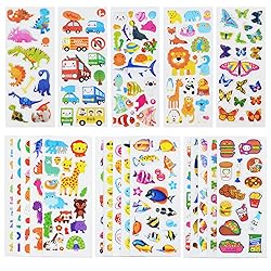 24 Sheets(500+) 3D Puffy Stickers for Toddlers