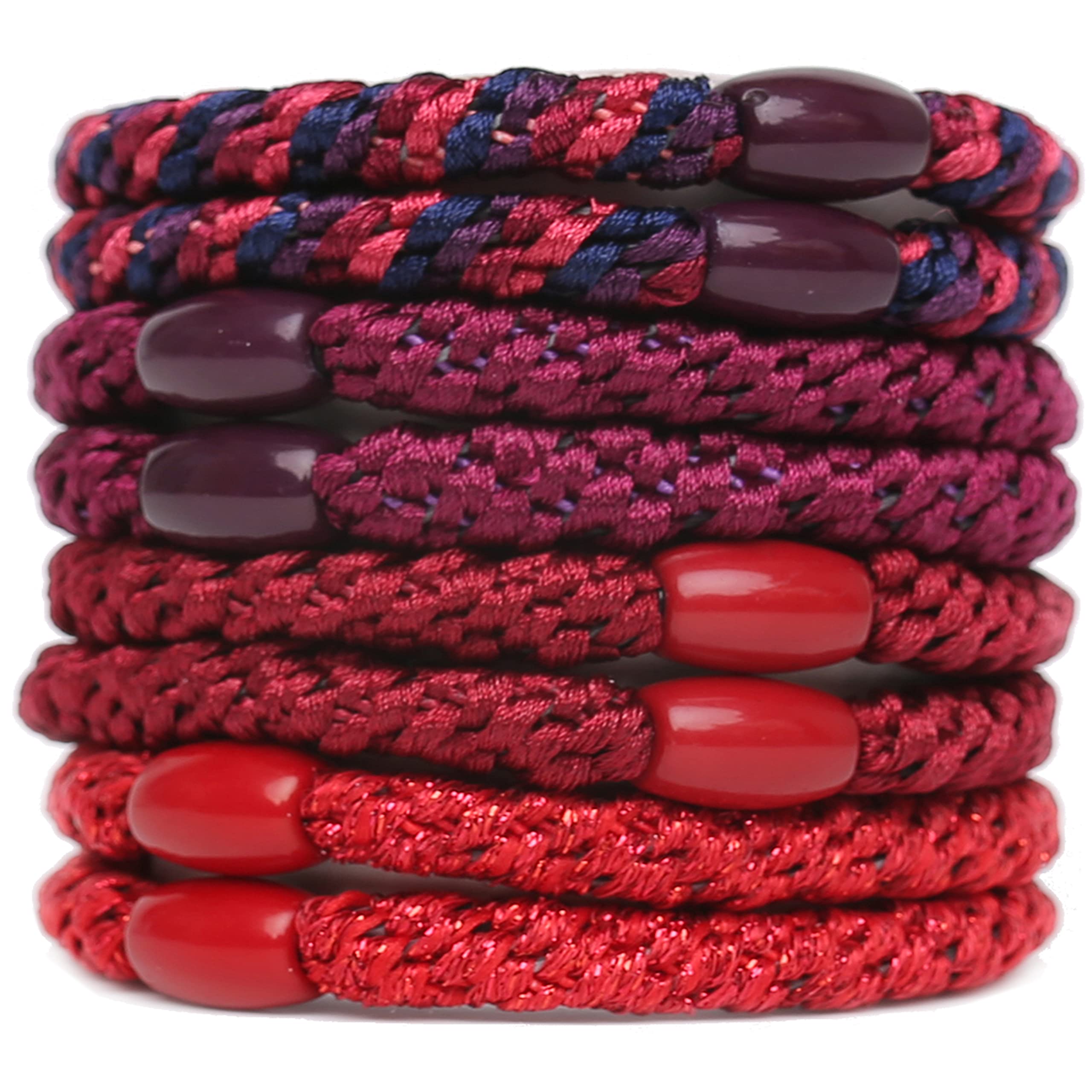 8 Pieces Girls Hair Bobbles Pack of 8 Multicoloured Elastic Bands Hair Bands Elastic Hair Bands Style 14 — image 1