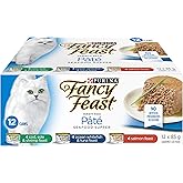 Fancy Feast Seafood Supper Wet Cat Food, Pate Variety Pack 3 Flavours - 85 g Can (12 Pack)