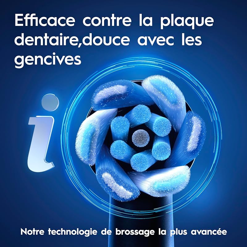 Brosse à Dents Electrique iO 10, 3 Brossettes de Rechange, Noire