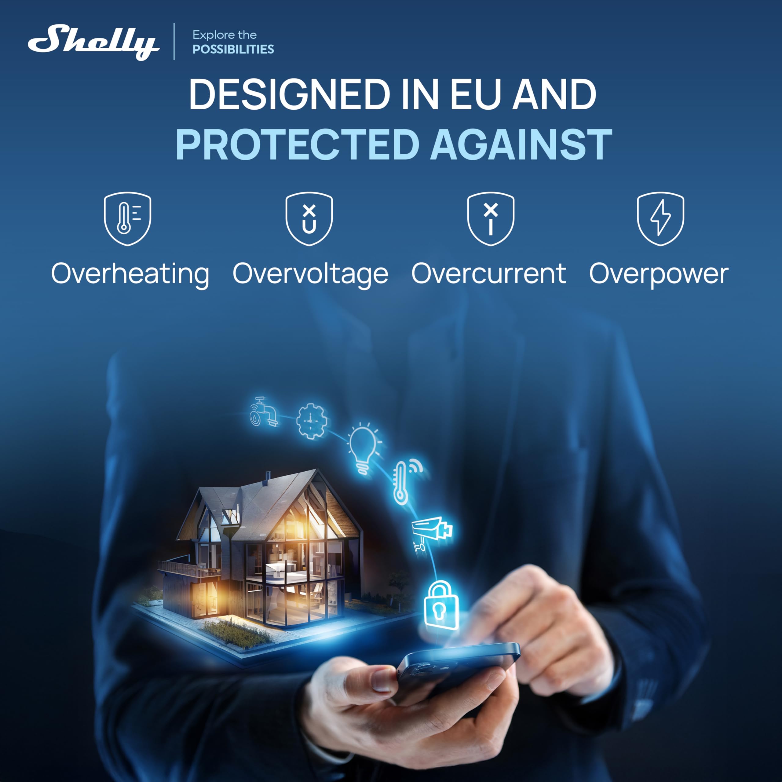 Shelly Plug M Gen3 Weiß - WLAN & Matter Smarte Steckdose, Leistungsmessung, 13A, 3000W, Zeitschaltuhr, Stecker, Smart Home Stecker, Alexa & Google, Apple HomeKit, Kein Hub Erforderlich (4 Stück) 8