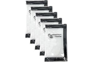 Reaction Tackle Fishing Lure Wraps or Lure Covers, Clear Fishing Hook Covers to Keep Hooks Safe, PVC Keeper in 2 Sizes 5 Packs or 10 Packs