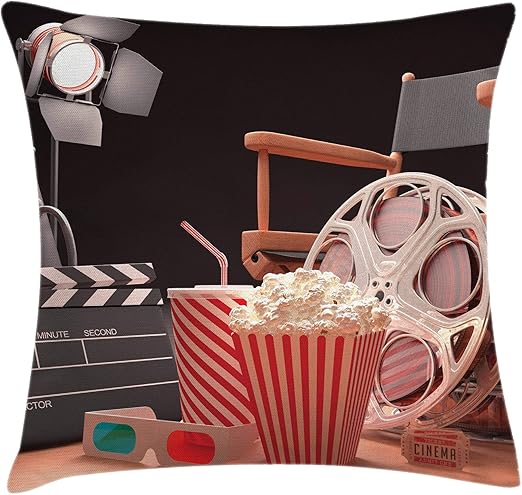 Amazon Com Ambesonne Movie Theater Throw Pillow Cushion Cover