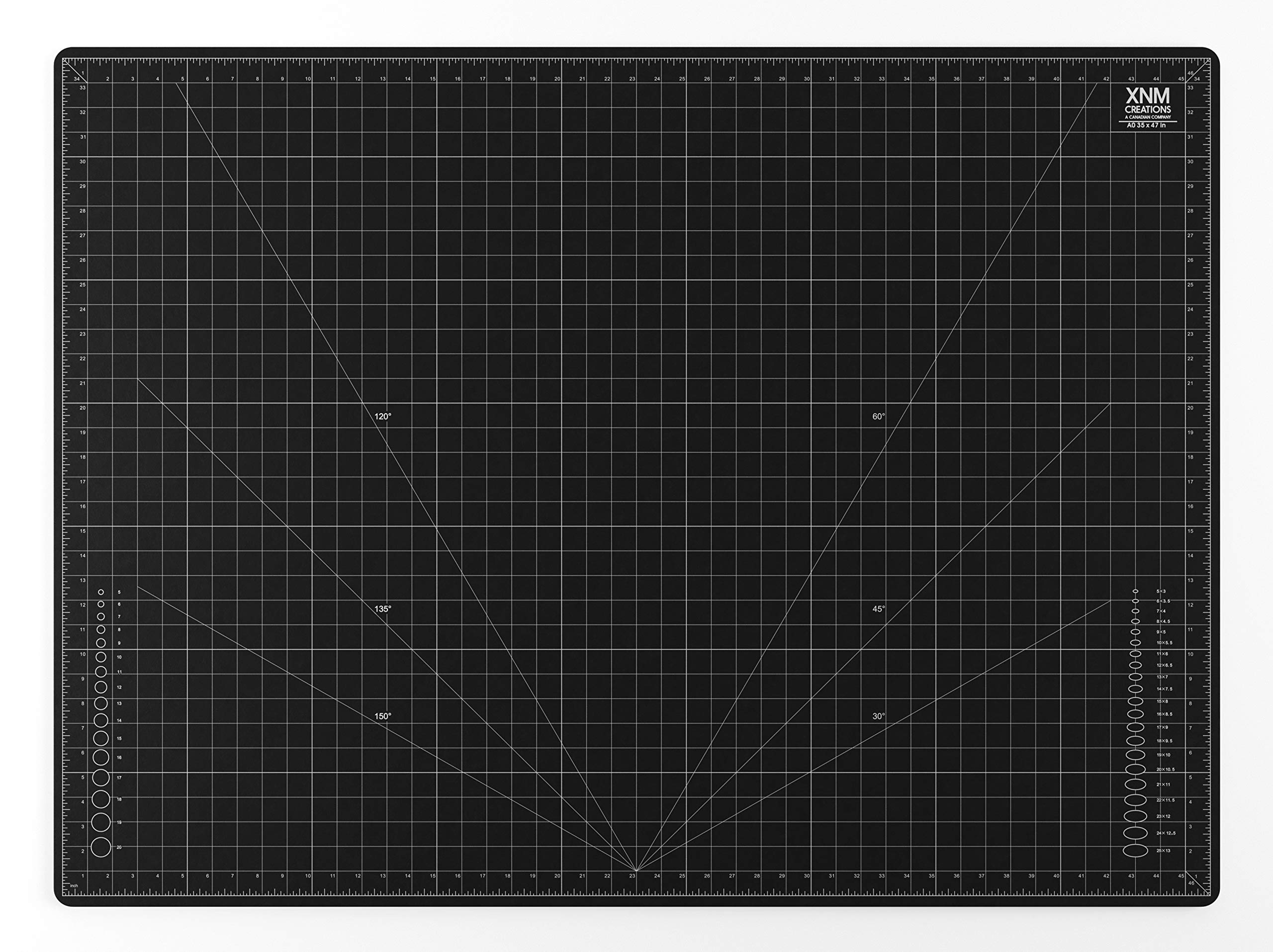 XNM Creations Premium Self Healing Cutting Mat - 36 Inches by 48 inches - A0-3 Layer Quality PVC Construction - Dual Sided, Imperial and Metric Grid Lines - Perfect for Cutting, Sewing, and Crafts