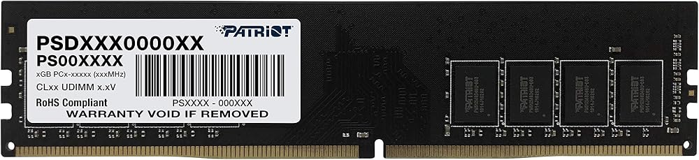 Patriot Signature 8GB DDR4 3200MT/s CL22 UDIMM Desktop Memory Module