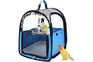 PetierWeit Bird Carrier Bird Travel Cage Parrots Travel Bag Lightweight Bird Travel Carrier Transparent Breathable Handy/Cros