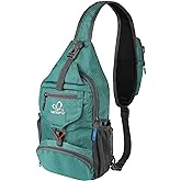 WATERFLY Packable Small Crossbody Sling Backpack Shoulder Chest Bag Daypack for Hiking Traveling